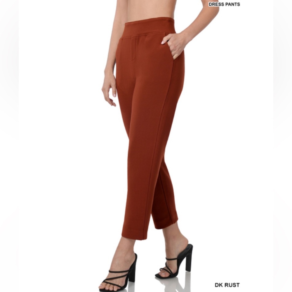 $18 start 268 ❤️ Zenana 7/8 LENGTH STRETCH PULL-ON DRESS PANTS - Picture 2 of 3